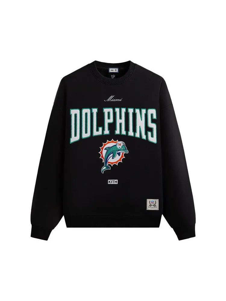 Свитер Kith &, 47 for the NFL: Dolphins Nelson Crewneck — изображение 1 из 2, черный