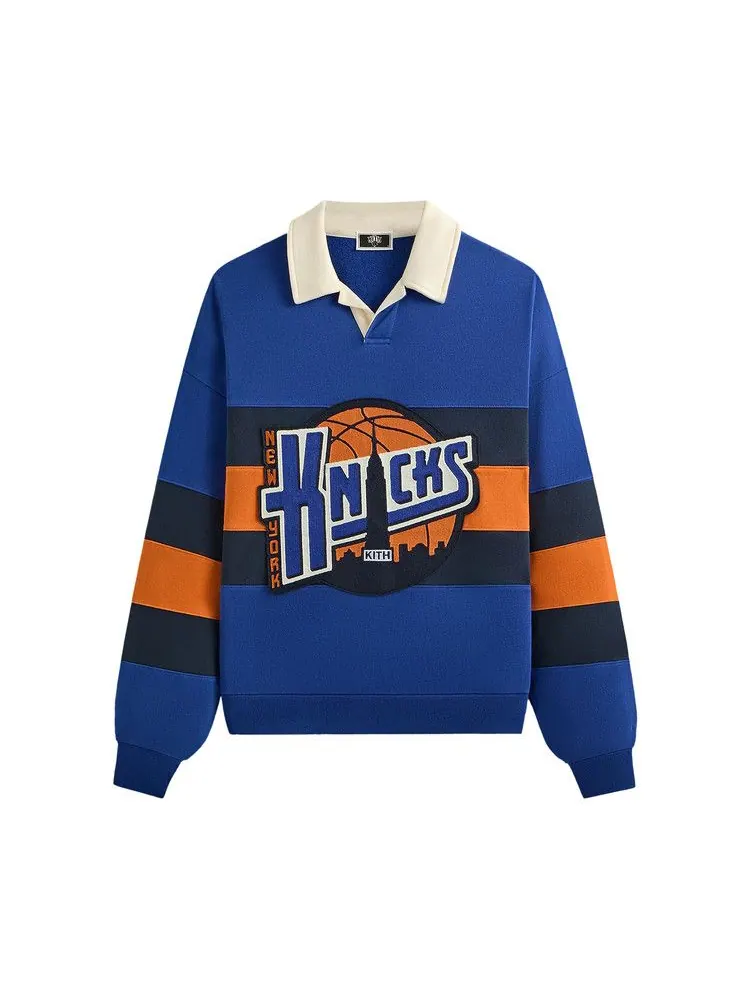 Пуловер Kith For The New York Knicks Ball Nelson Collared Pullover, Current — изображение 1 из 2, синий