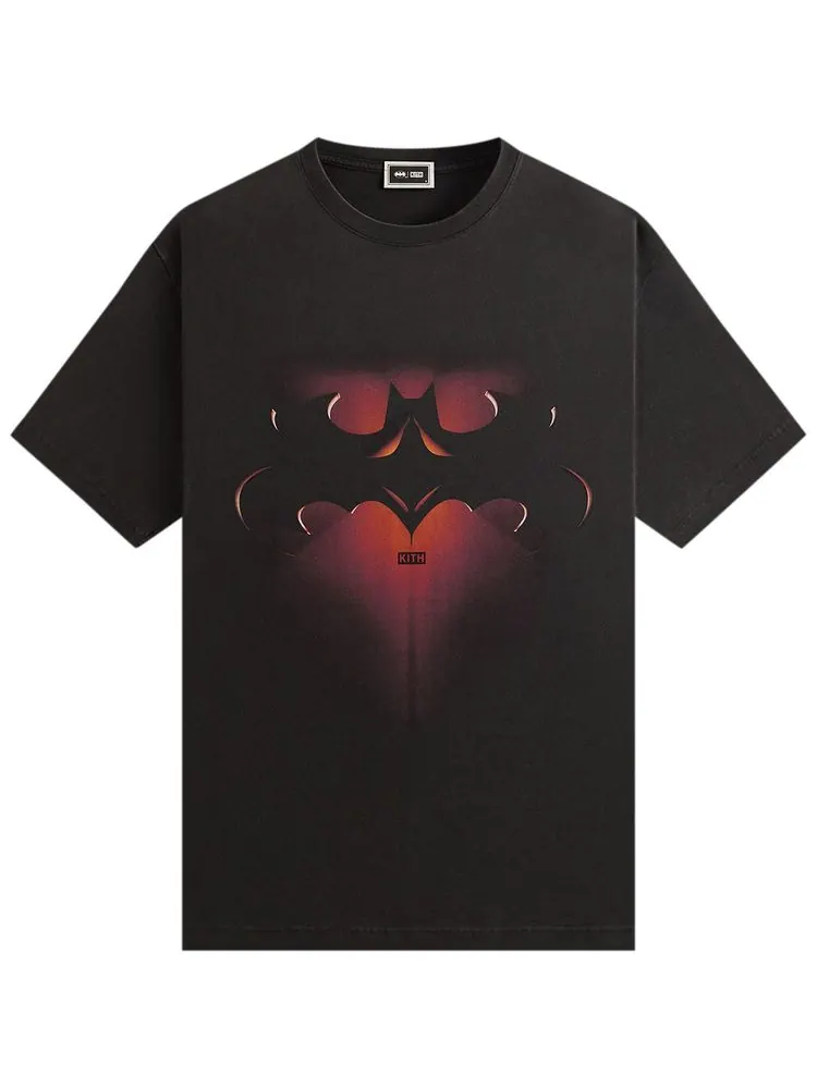 Футболка Kith x Batman Batman and Robin Logo Vintage Tee 'Black' — изображение 1 из 2, черный