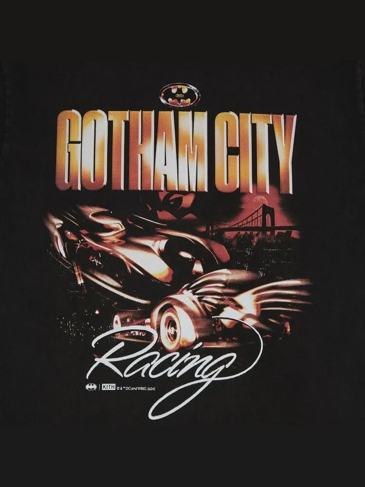 Футболка Kith x Batman Batmobile Vintage Tee Black — изображение 3 из 3, черный
