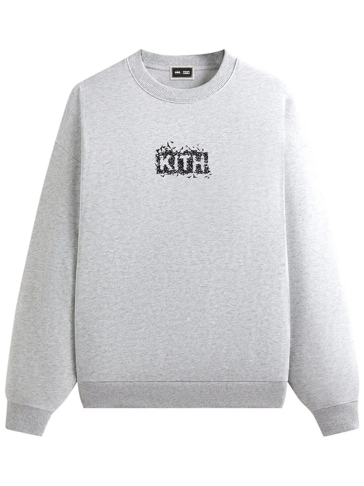 Свитшот Kith x Batman Bats Vintage Nelson Crewneck — изображение 1 из 2, серый