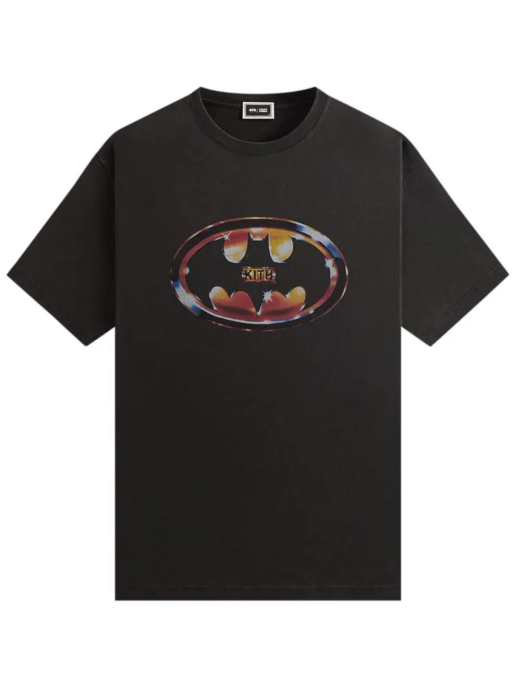 Футболка Kith x Batman Logo Vintage Tee 'Black' — изображение 1 из 2, черный