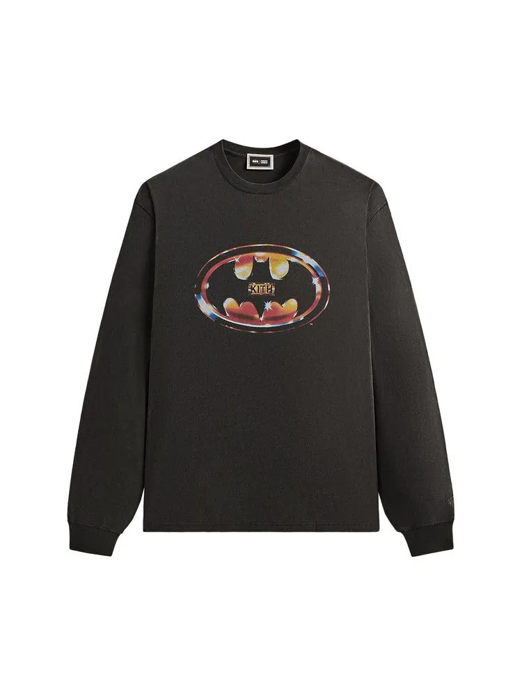 Футболка Kith x Batman Logo Vintage Long Sleeve Tee — изображение 1 из 2, черный