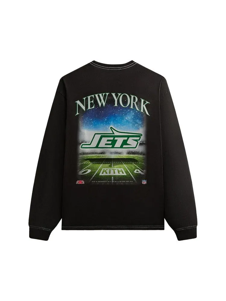 Футболка Kith &, 47 for the NFL: Jets Vintage Long-Sleeve Tee — изображение 2 из 2, черный