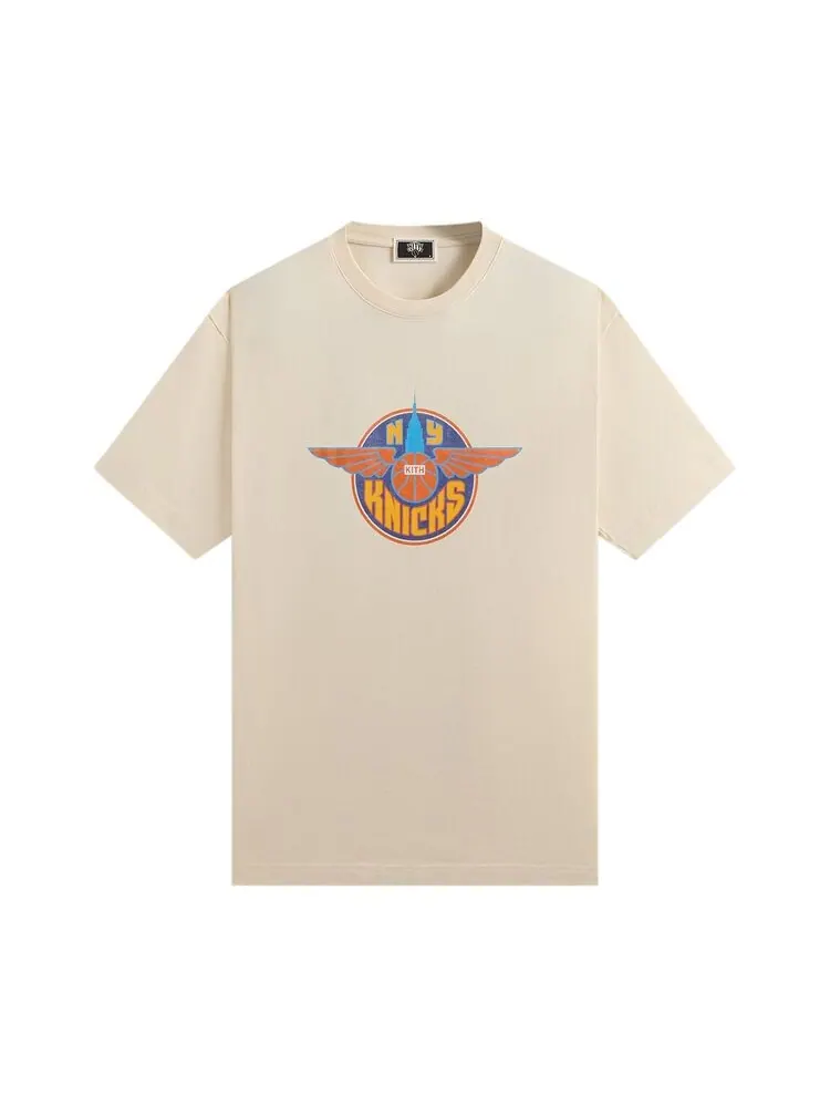 Футболка Kith For The New York Knicks Wingman Vintage Tee Sandrift — изображение 1 из 2, кремовый