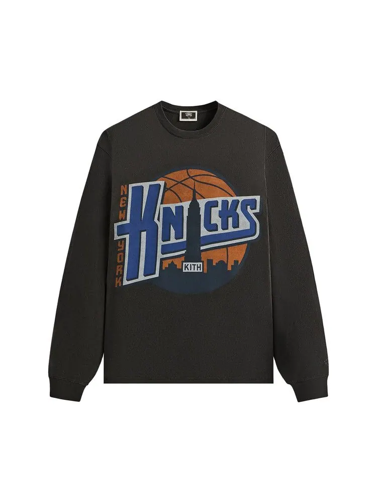 Футболка Kith For The New York Knicks City Vintage Long-Sleeve Tee — изображение 1 из 2, черный