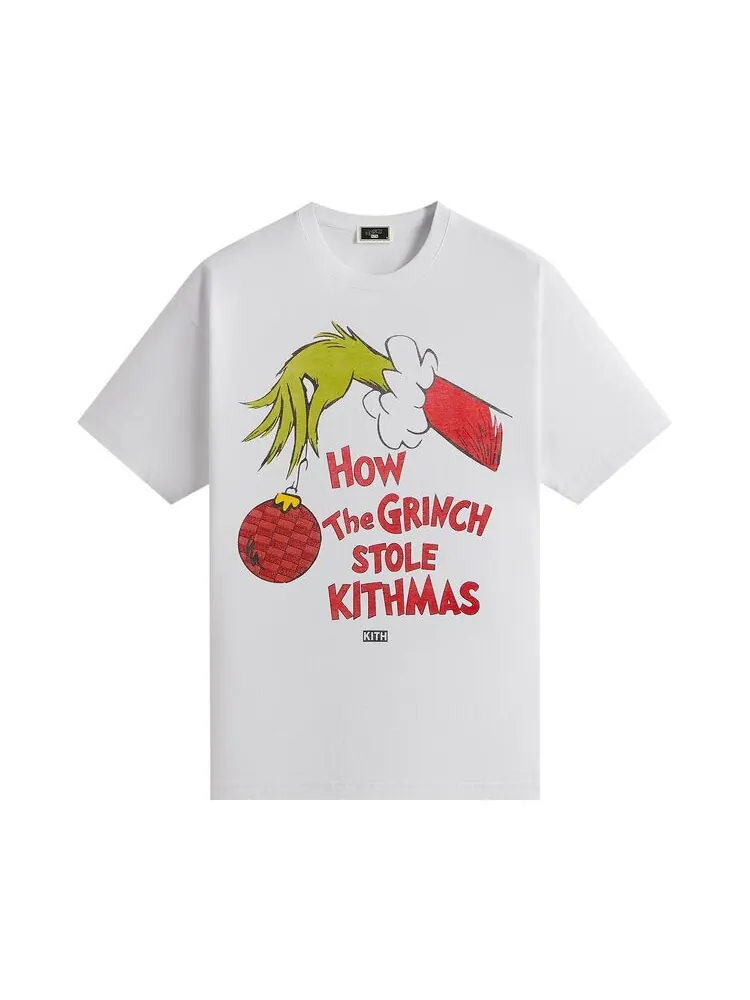 Футболка Kith x The Grinch Book Title Vintage Tee White — изображение 1 из 2, белый