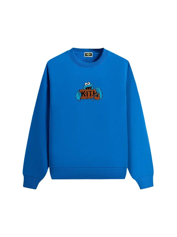 Толстовка Kith x Sesame Street Cookie Monster Nelson Crewneck Voyage — изображение 1 из 2, синий