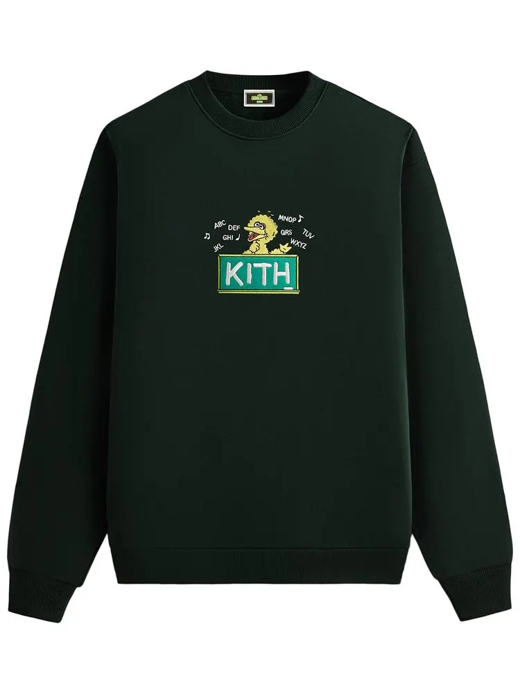 Свитшот Kith x Sesame Street Big Bird Nelson — изображение 1 из 2, зеленый
