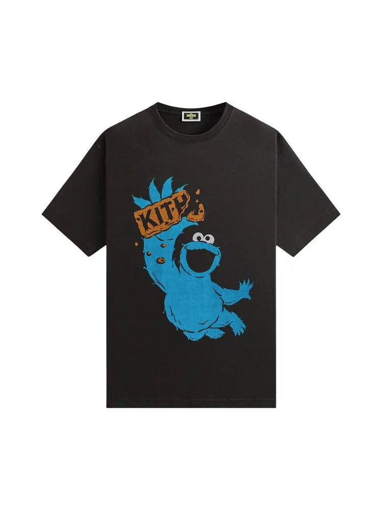 Футболка Kith x Sesame Street Cookie Monster Vintage Tee — изображение 1 из 1, черный