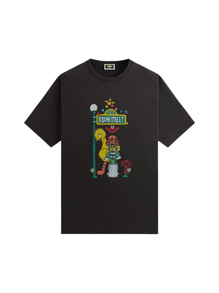 Футболка Kith x Sesame Street Lamp Vintage Tee — изображение 1 из 2, черный