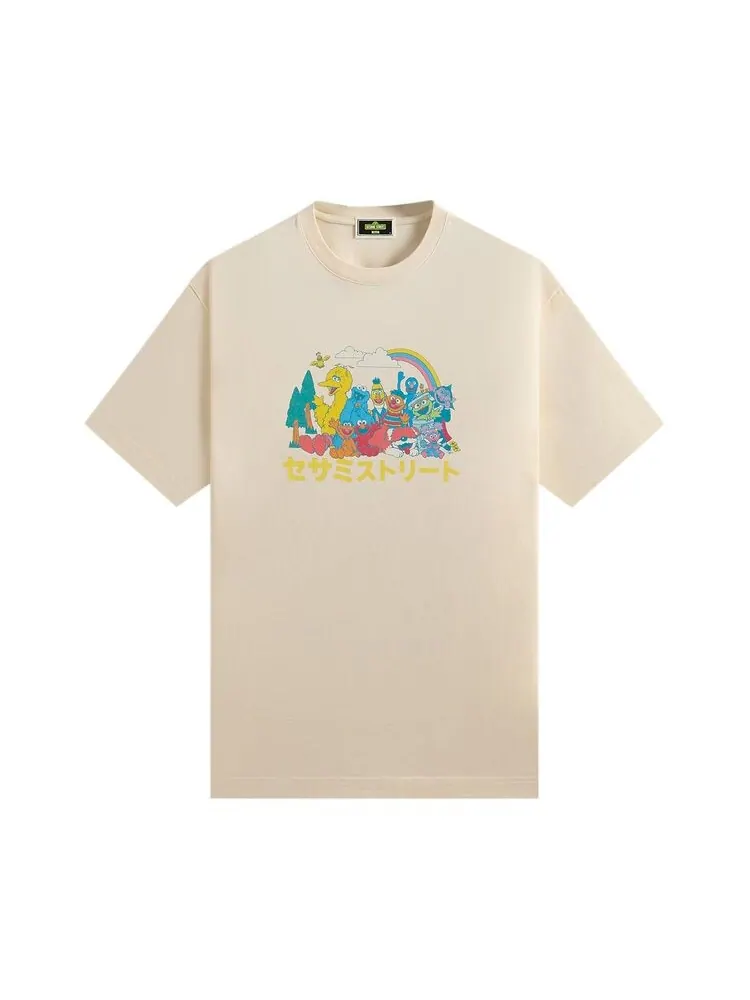 Футболка Kith x Sesame Street Camp Vintage Tee Waffle — изображение 1 из 2, кремовый