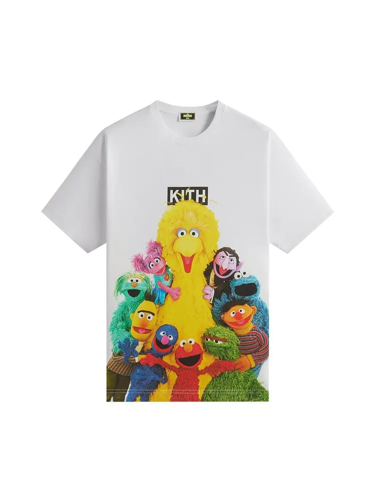 Футболка Kith x Sesame Street Group Hug Tee 'White' — изображение 1 из 2, белый
