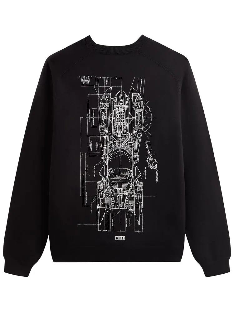 Свитер Kith x Batman Batmobile Crewneck — изображение 2 из 2, черный