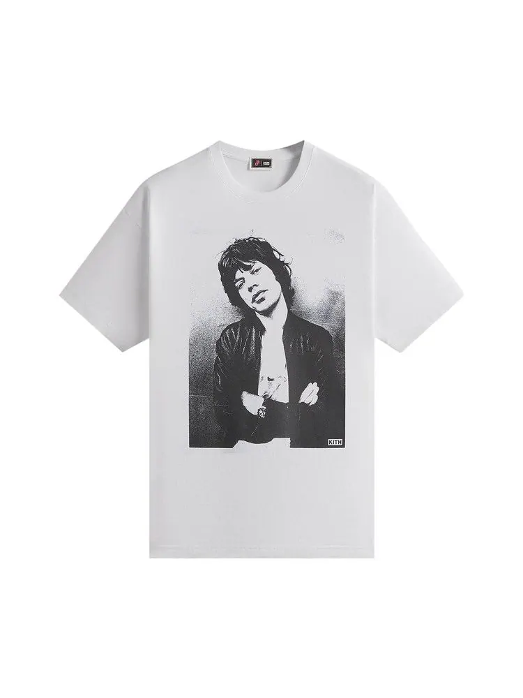 Футболка Kith For The Rolling Stones Mick Photo Vintage Tee — изображение 1 из 2, белый