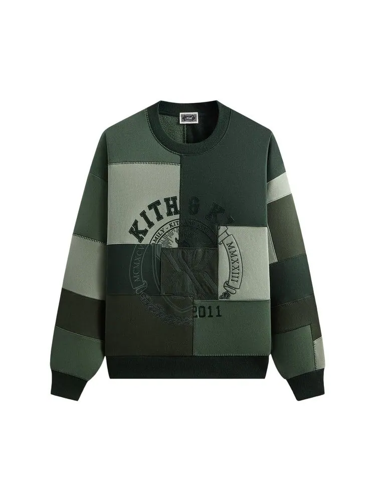 Свитер Kith Patchwork Fleece Nelson Crewneck, Stadium — изображение 1 из 2, зеленый