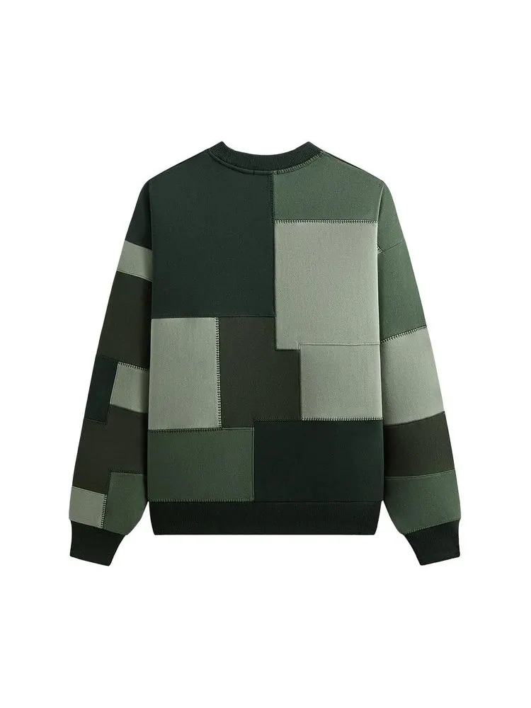 Свитер Kith Patchwork Fleece Nelson Crewneck, Stadium — изображение 2 из 2, зеленый