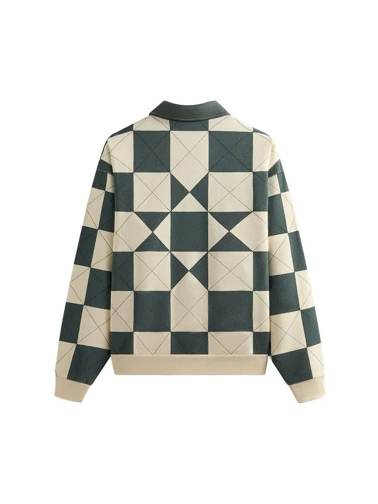 Топ Kith Geo Quilted Nelson Rugby, Sandrift — изображение 2 из 2, бежевый