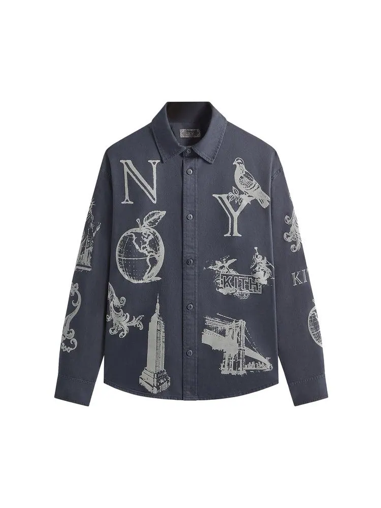 Рубашка Kith Ny Symbols Graphic Apollo Shirt — изображение 1 из 1, ночной
