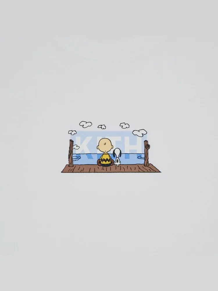 Футболка Kith For Peanuts Ocean View Classic Logo Tee — изображение 3 из 3, белый