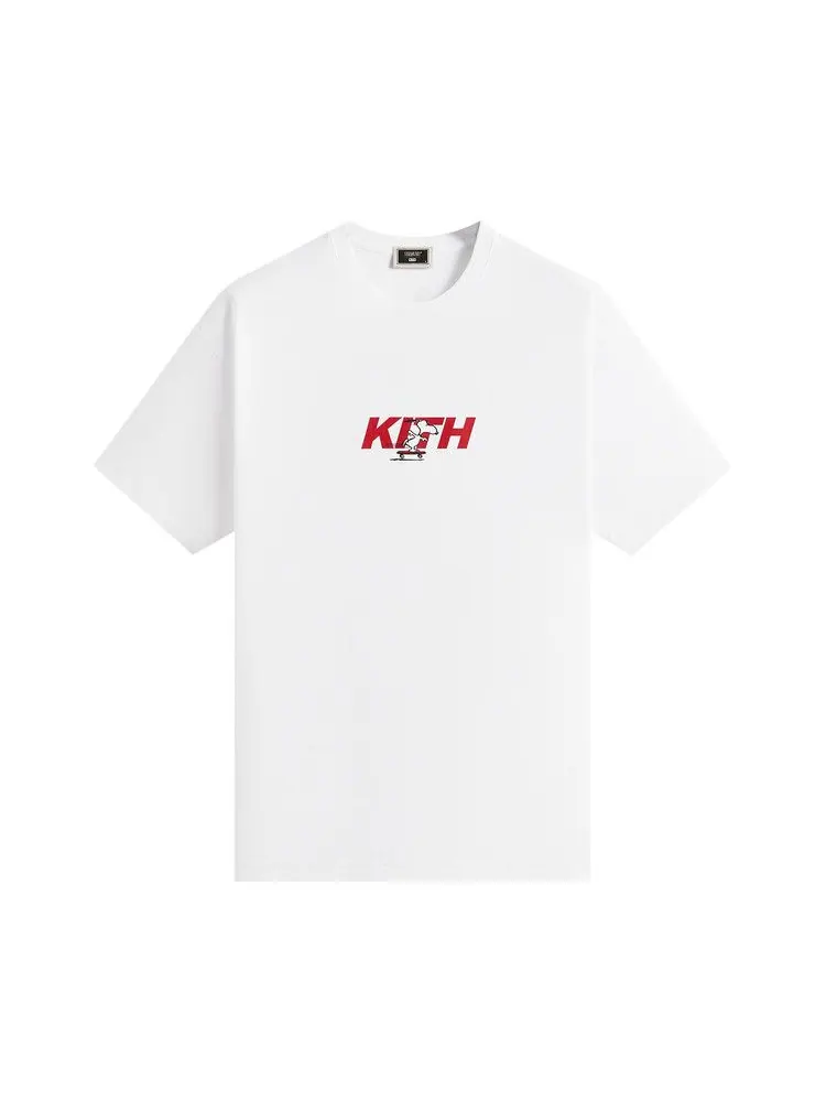 Футболка Kith For Peanuts Snoopy Skateboard Fast Logo Tee — изображение 1 из 1, белый