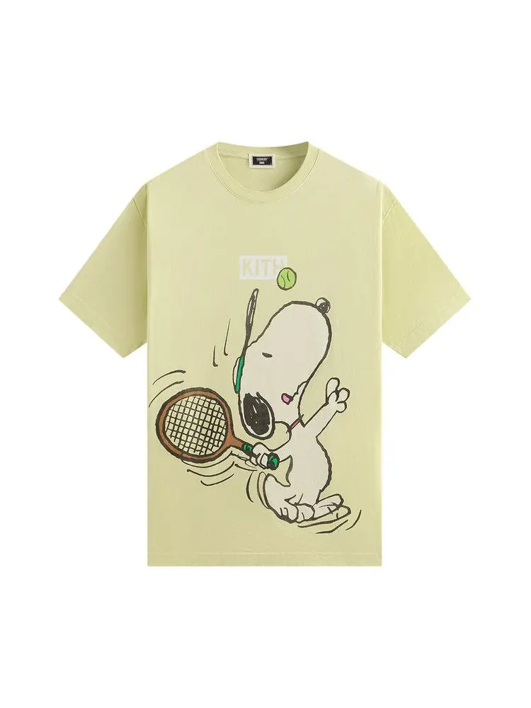 Футболка Kith For Peanuts Tennis Vintage Tee — изображение 1 из 1, огуречный