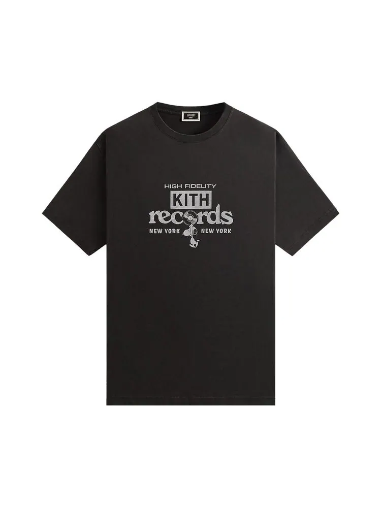 Футболка Kith For Peanuts High Fidelity Vintage Tee 'Black' — изображение 1 из 1, черный