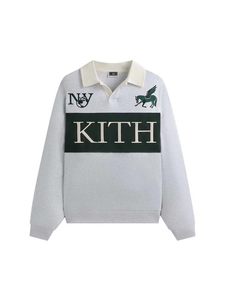 Пуловер Kith Rugby Nelson Collared Pullover — изображение 1 из 2, светлый серый