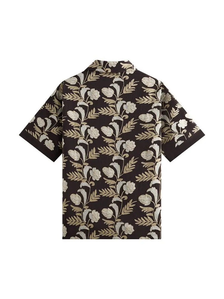 Рубашка Kith Embroidered Floral Woodpoint Shirt, Kindling — изображение 2 из 2, коричневый