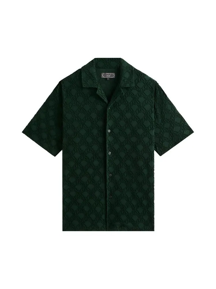 Рубашка Kith Monogram Terry Thompson Camp Collar Shirt, Stadium — изображение 1 из 2, зеленый