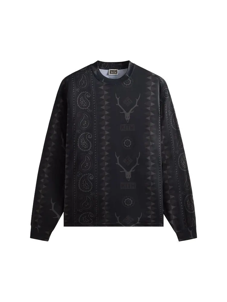 Лонгслив Kith x South2 West8 For Columbia Paisley Stripe Terminal Tackle Long-Sleeve — изображение 1 из 2, черный