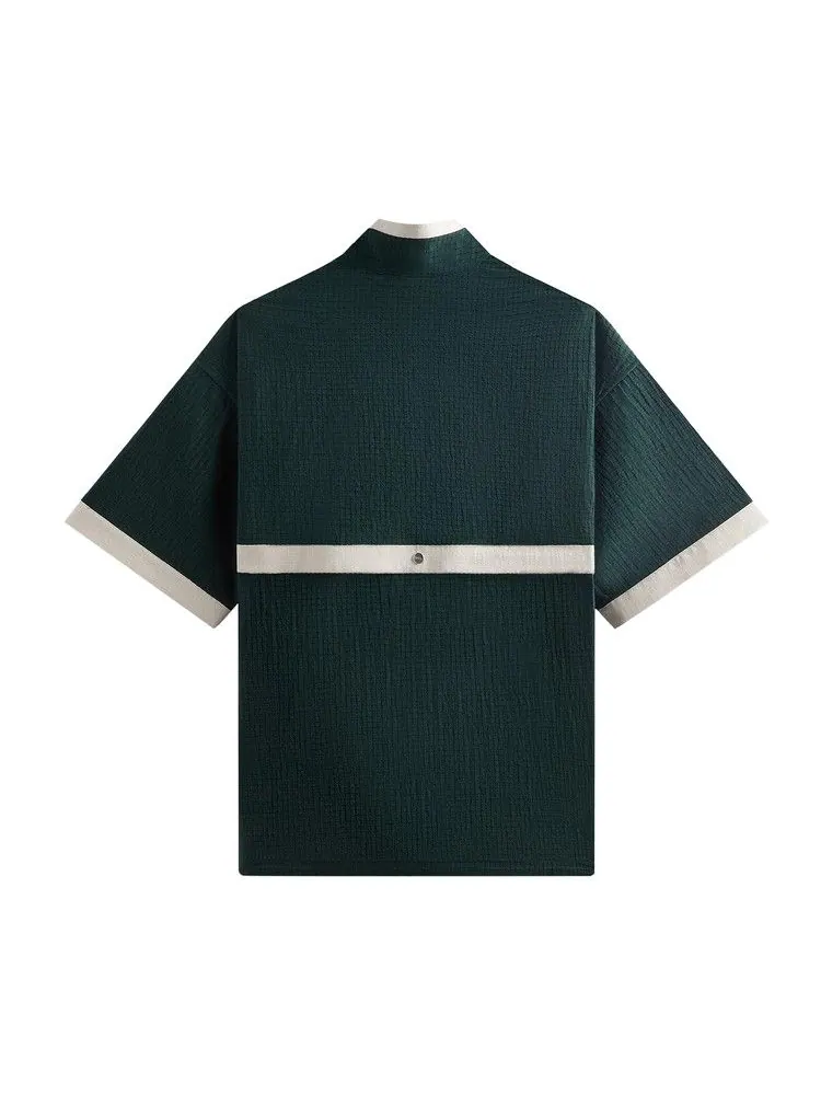 Рубашка Kith x Wilson Dobby Zip Up Shirt, Stadium — изображение 2 из 2, зеленый