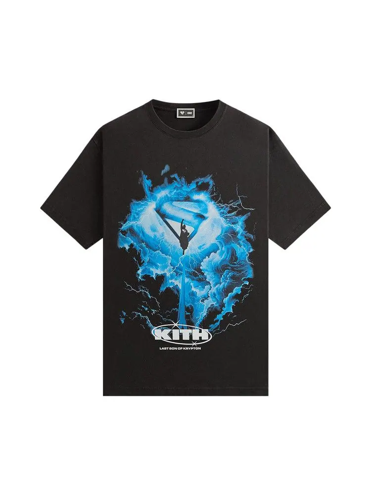 Футболка Kith x Superman Lightning Vintage Tee — изображение 1 из 2, черный