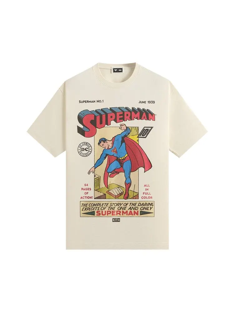 Футболка Kith x Superman No.1 Vintage Tee, Sandrift — изображение 1 из 2, бежевый