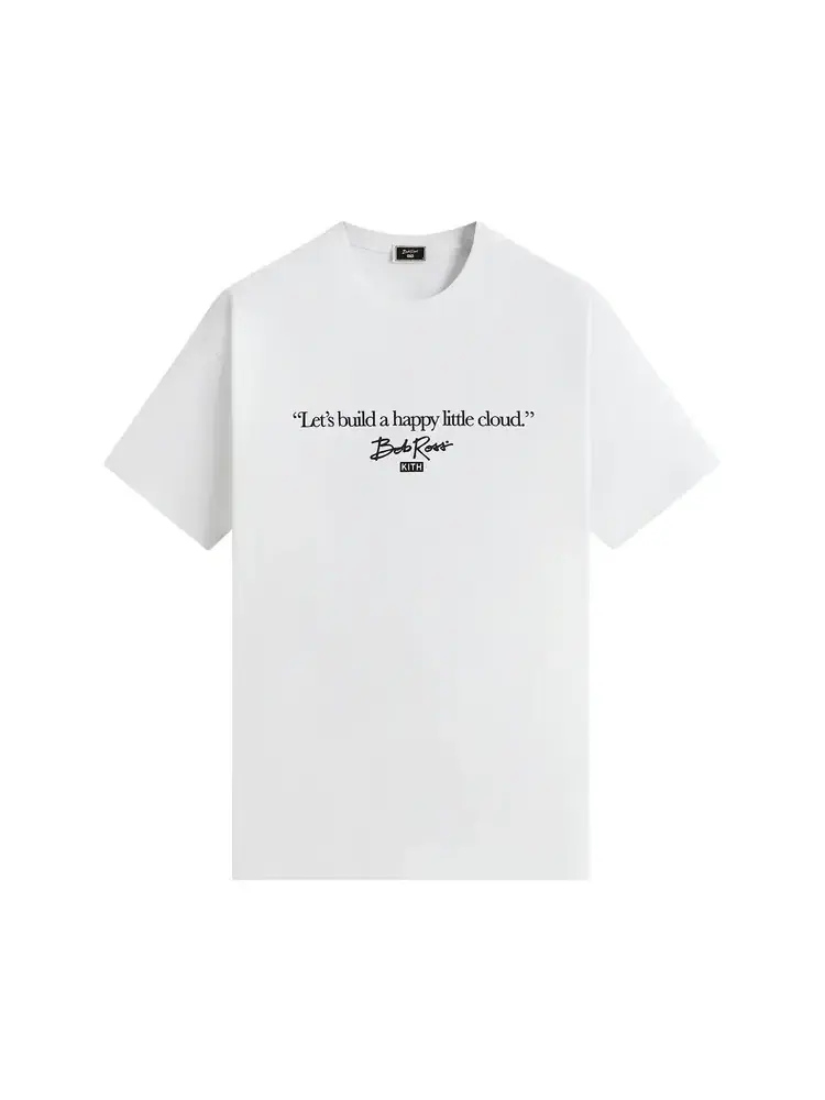 Футболка Kith For Bob Ross Happy Clouds Quote