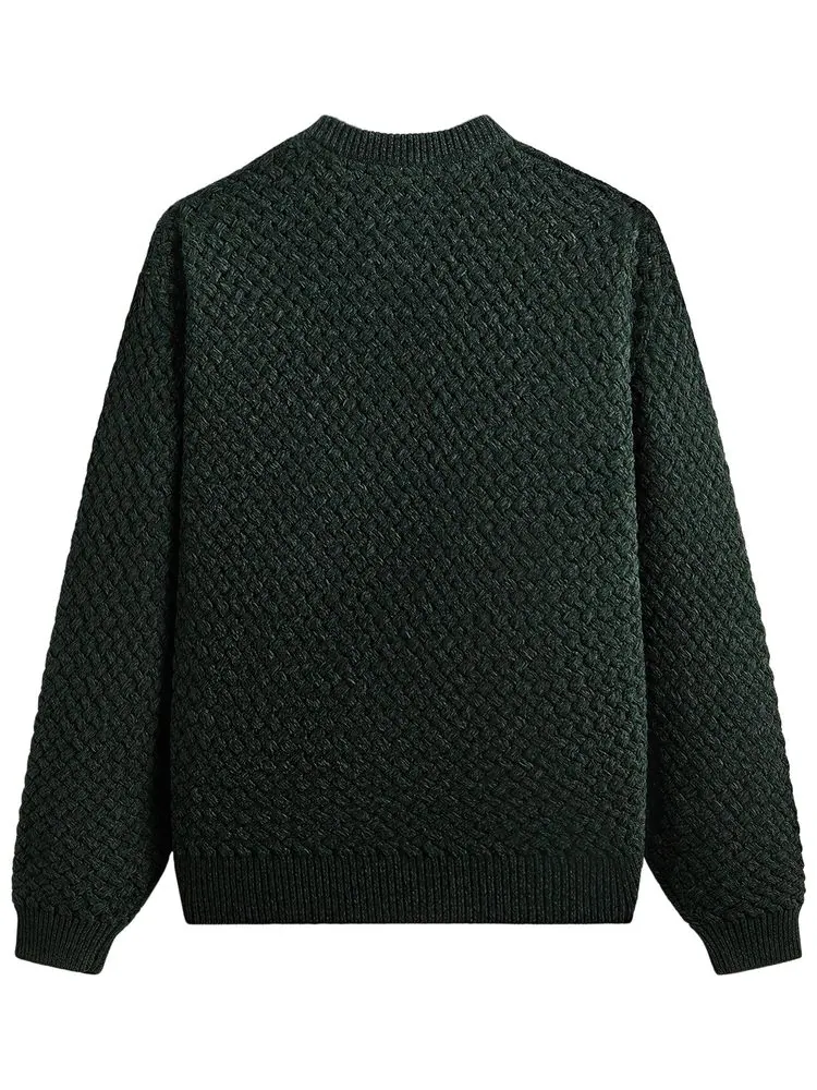 Свитшот Kith & Kin Basketweave Chenille Lewis Crewneck — изображение 2 из 2, зеленый