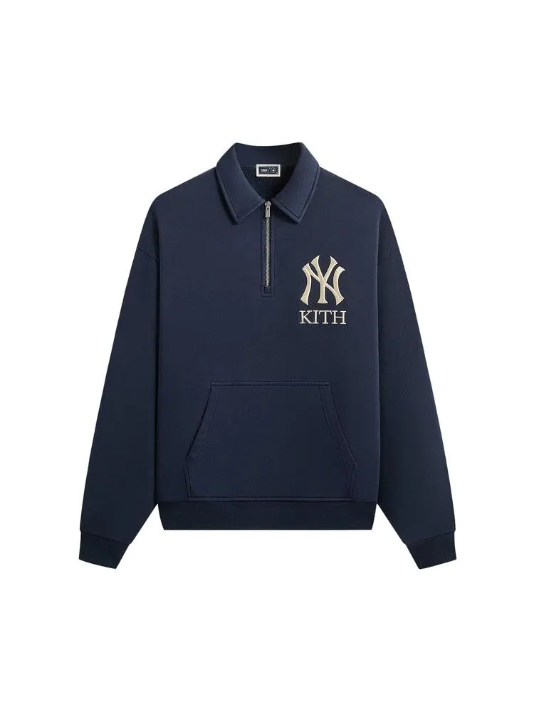 Толстовка Kith For The New York Yankees Quarter Zip Popover Sweatshirt