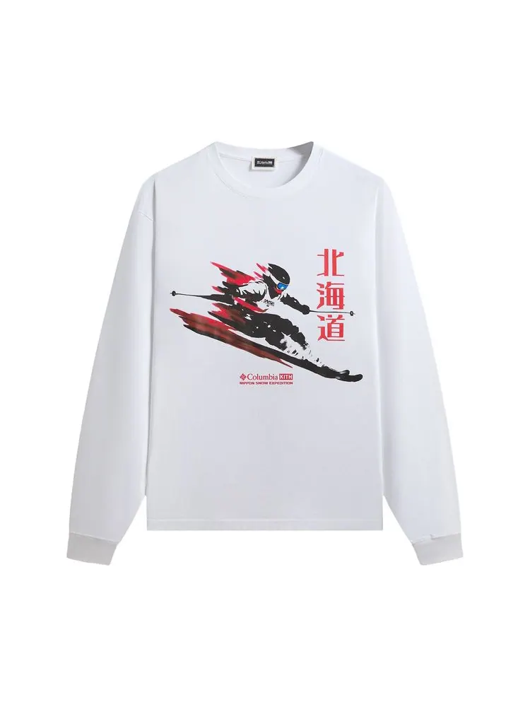 Винтажная футболка с длинными рукавами Kith For Columbia Skier — изображение 1 из 2, белый