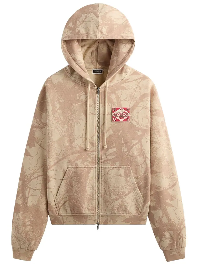 Толстовка Kith For Columbia Camo Vintage Braxton Zip Up Hoodie — изображение 1 из 2, бежевый