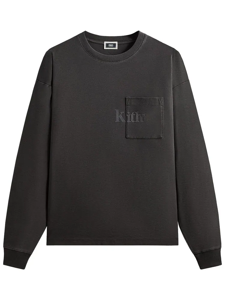 Футболка с длинным рукавом Kith Quinn Tee — изображение 1 из 2, черный