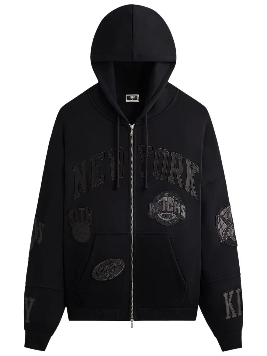 Толстовка Kith For The New York Knicks Mash Up Braxton Vintage Hoodie — изображение 1 из 2, черный