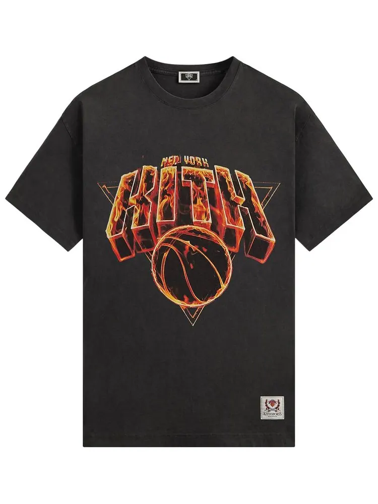 Футболка Kith For The New York Knicks Fire Vintage Jones Tee — изображение 1 из 2, черный