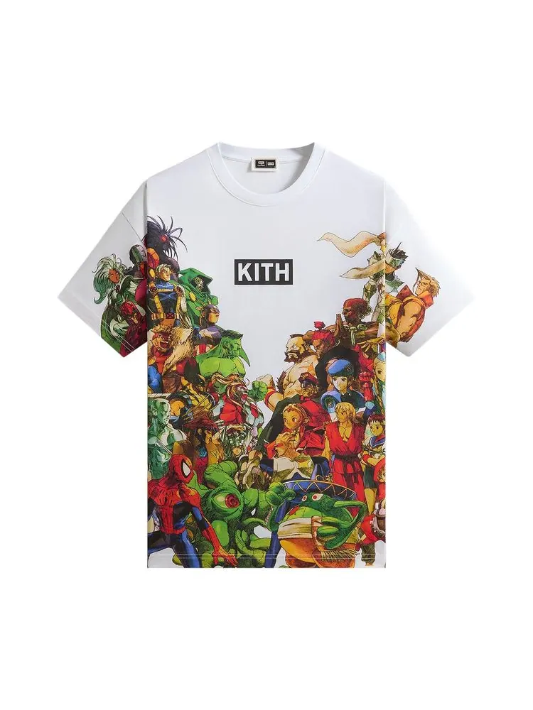 Футболка Kith x Marvel vs. Capcom New Age Of Heroes с принтом по всей поверхности — изображение 1 из 2, белый