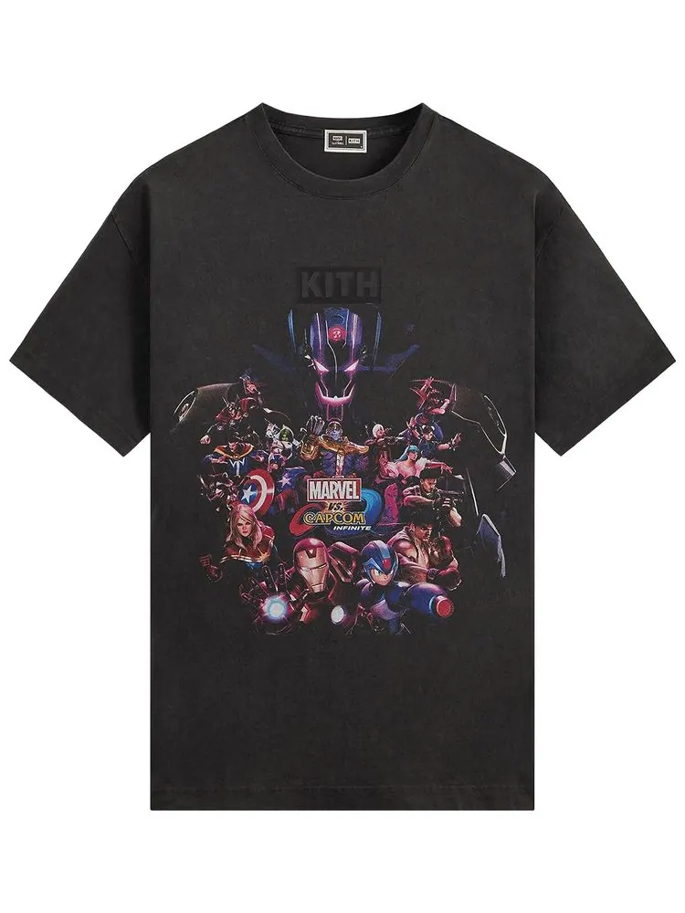 Винтажная футболка Kith x Marvel Vs. Capcom Infinite — изображение 1 из 2, черный