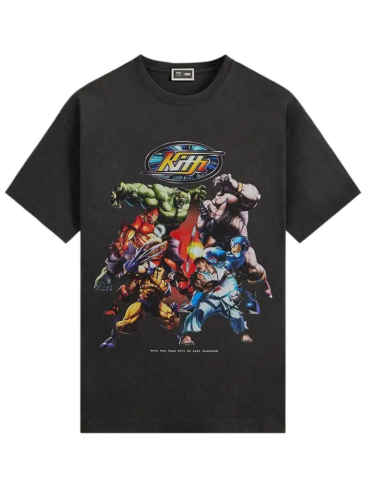 Винтажная футболка Kith x Marvel vs. Capcom Final Fight — изображение 1 из 2, черный