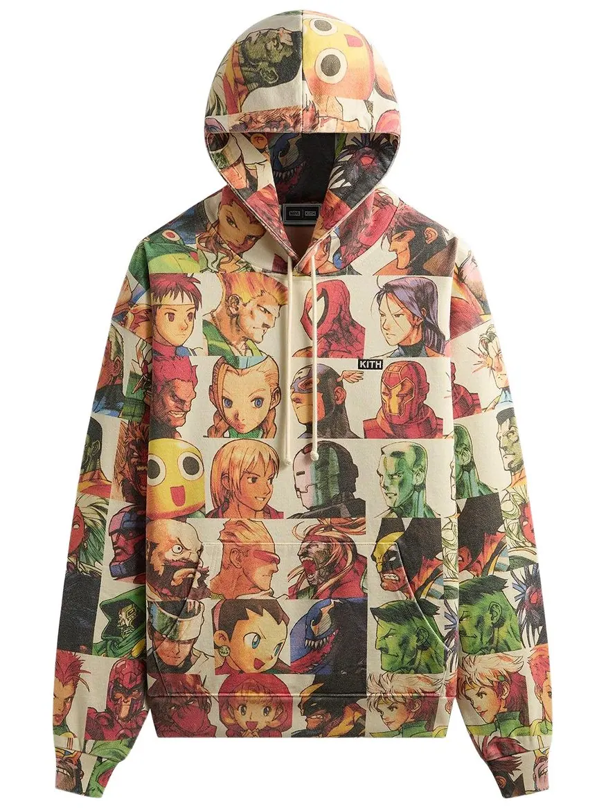 Худи Kith x Marvel vs. Capcom Fighter All-Over Printed Vintage Nelson — изображение 1 из 2, мульти