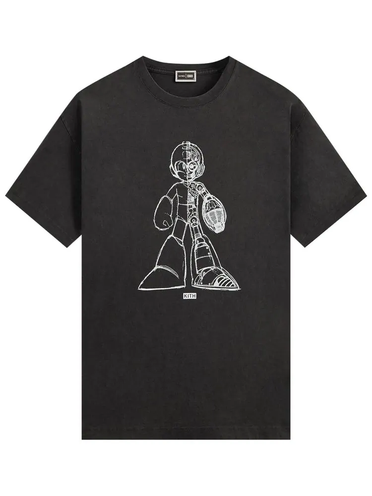 Винтажная футболка Kith x Capcom Mega Man Sketch, цвет — изображение 1 из 2, черный