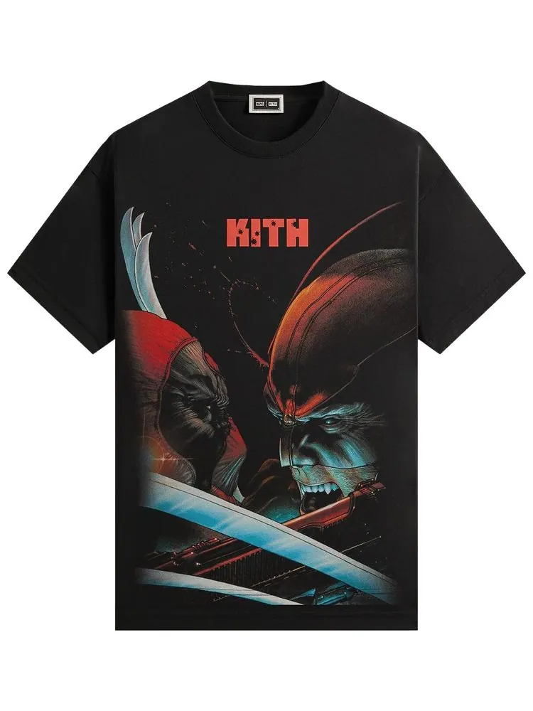 Винтажная футболка Kith x Marvel Deadpool — изображение 1 из 2, черный