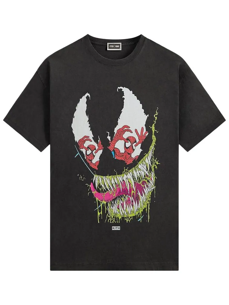 Винтажная футболка Kith x Marvel Venom — изображение 1 из 2, черный