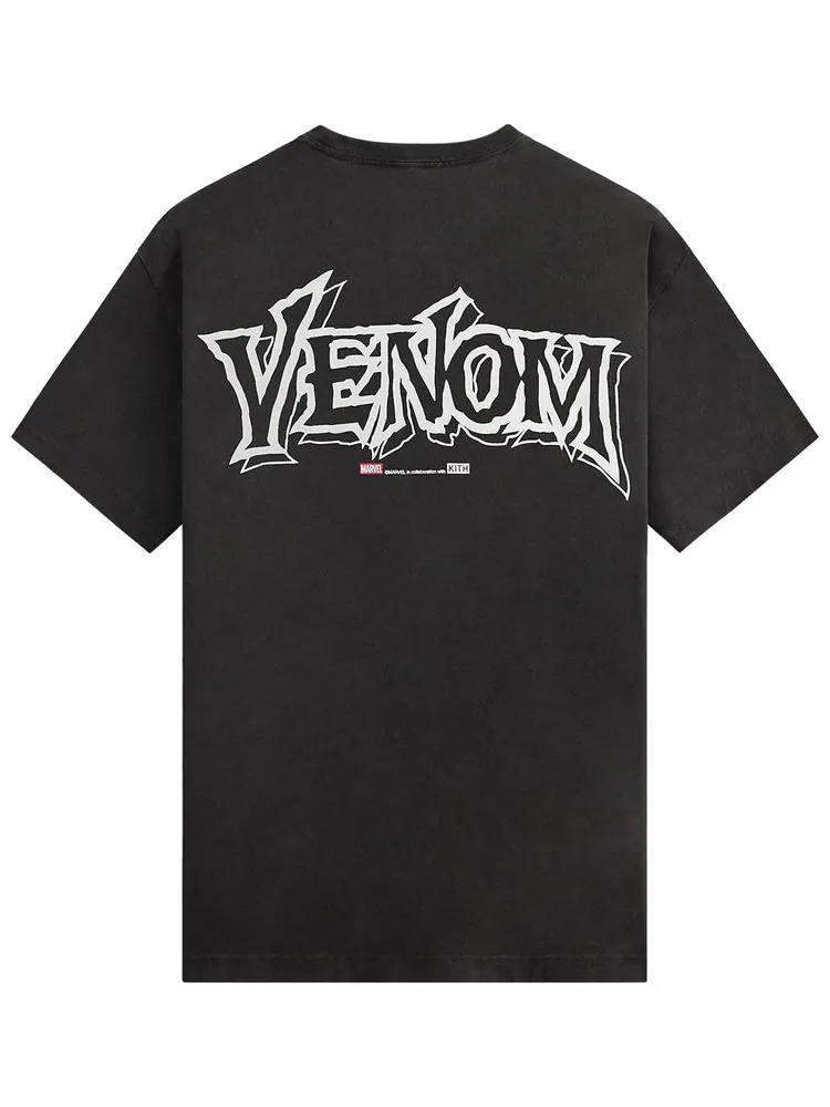 Винтажная футболка Kith x Marvel Venom — изображение 2 из 2, черный